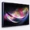 Designart - 3D Pink Blue Glowing Light - Abstract Canvas art print in Black Frame